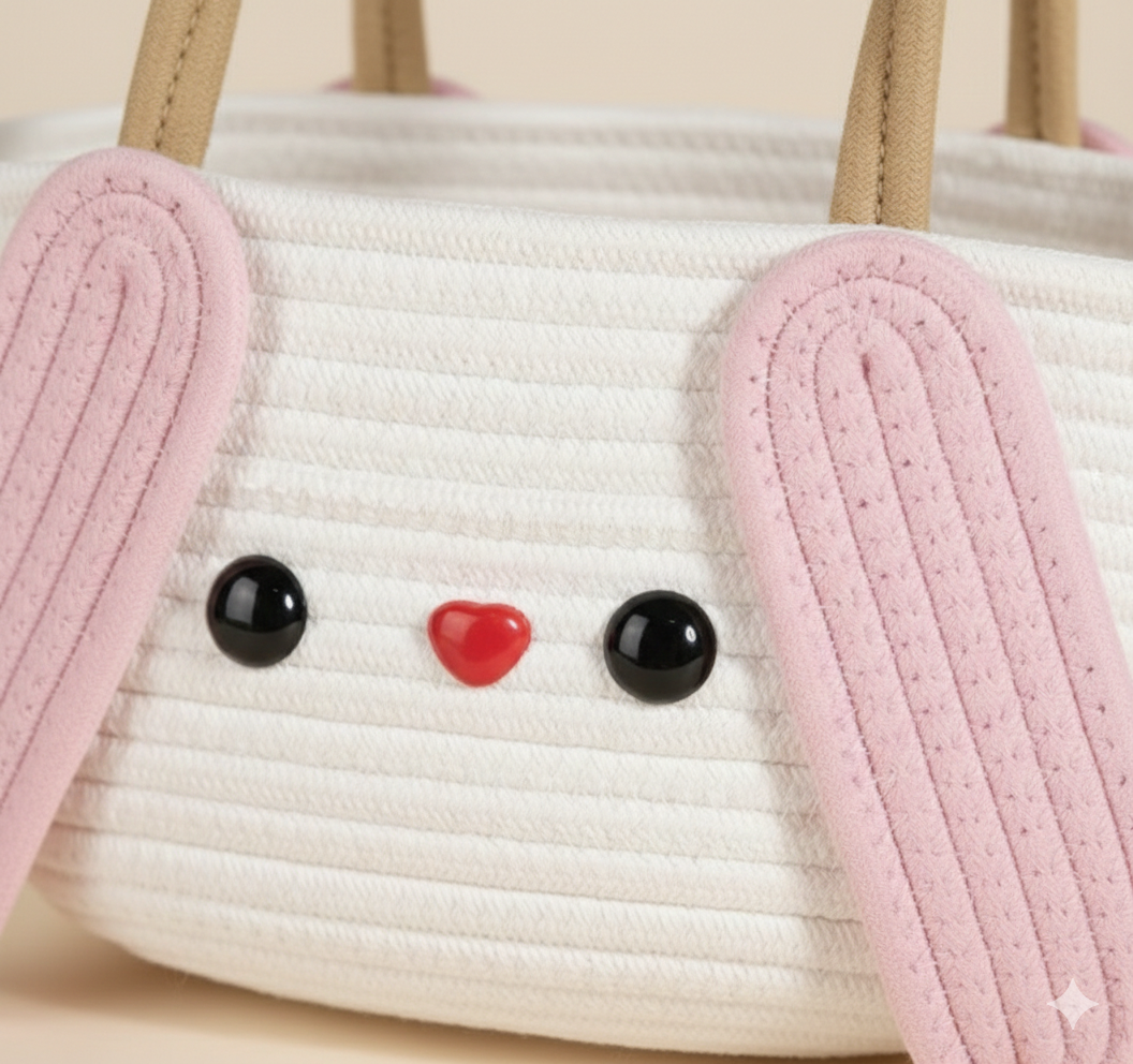 RareBunkar Ethereal White & Pink Eco-Totes | Jute & Cotton Edition