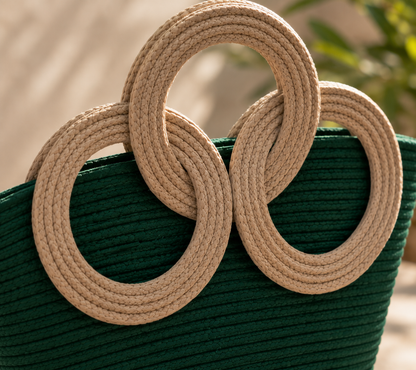 Rare Bunkar Verde Grace Bag– Handmade Woven Women's Handbag