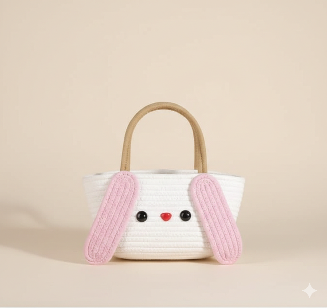 RareBunkar Ethereal White & Pink Eco-Totes | Jute & Cotton Edition