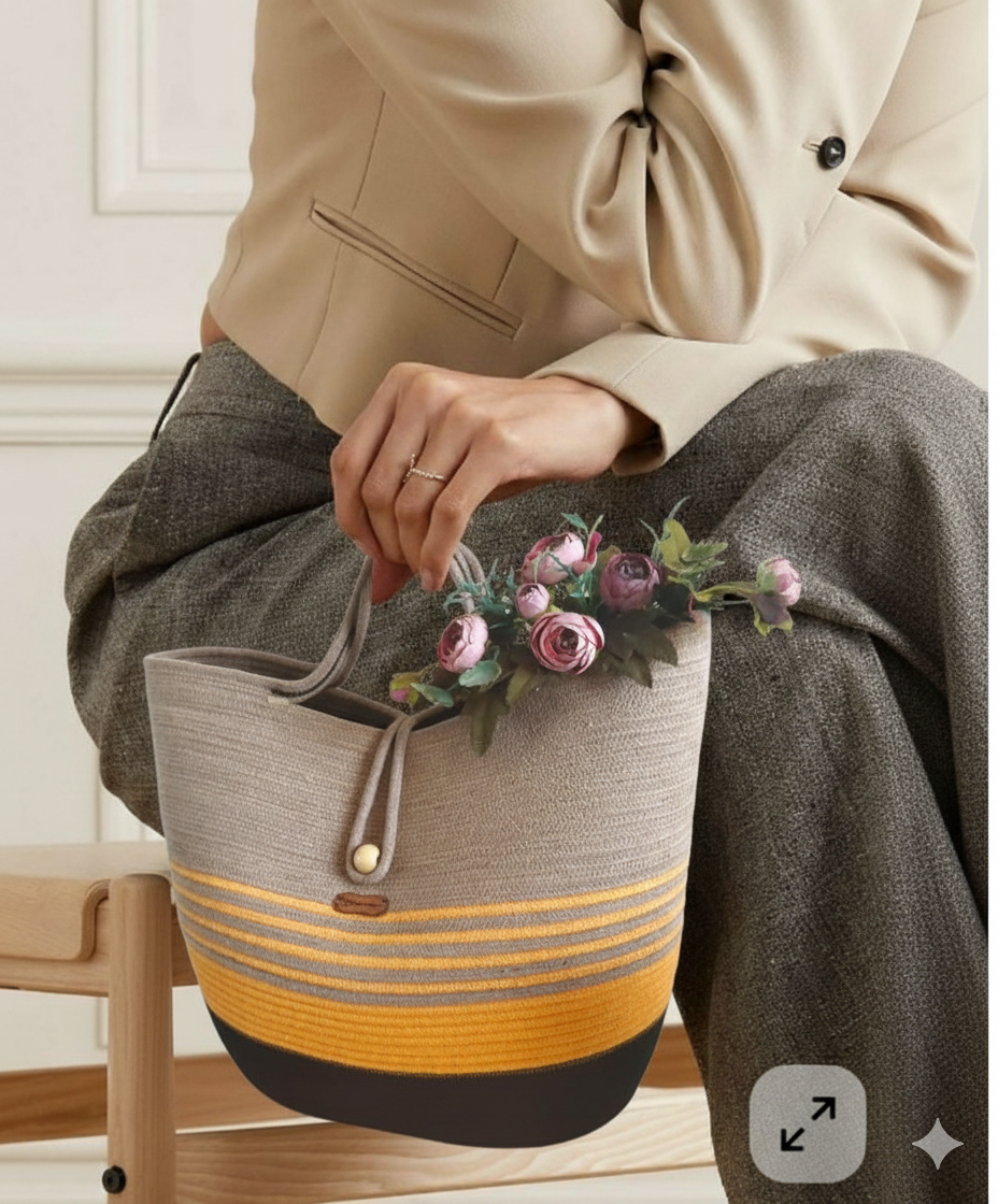 RareBunkar Yel Beg Mix Sustainable Jute Carry Bag