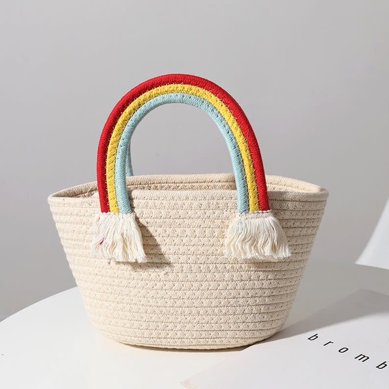 Sustainable Satchels Jute & Cotton Women Bags  Edition in white-multi-handle